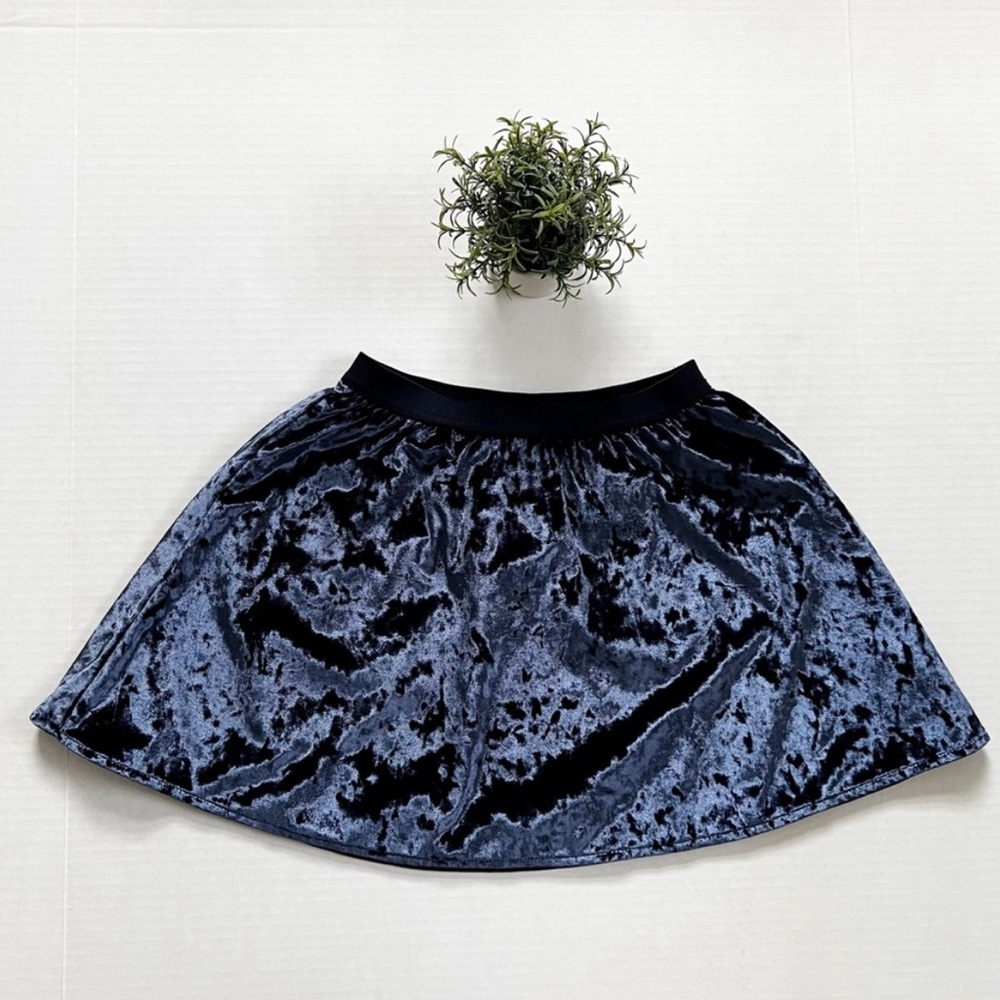 Gap Girls Velvet Skirt in Blue